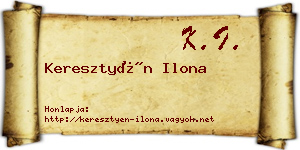 Keresztyén Ilona névjegykártya