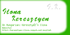ilona keresztyen business card